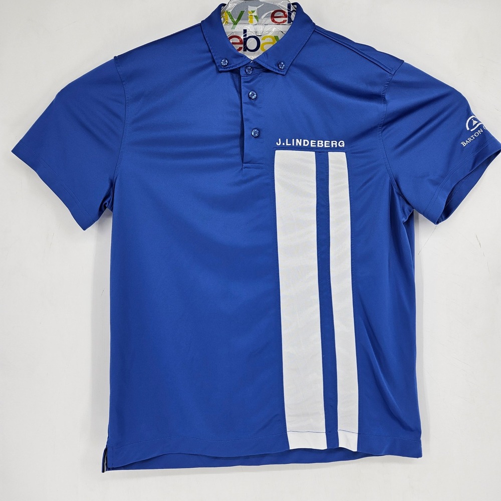 J Lindeberg Shirt Mens Extra Large Short Sleeve Golf Polo Casual Barton Creek